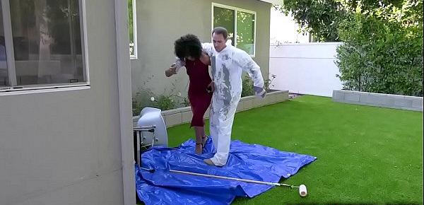  Beautiful black MILF Misty Stone and her horny white neighbor Brad Hart enjoyed in an afternoon intense hardcore sex.